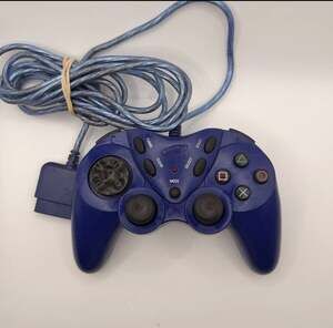 Intec Blue Wired Dual Force Controller For PlayStation 2 PS2